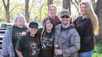 A few team members showing their support