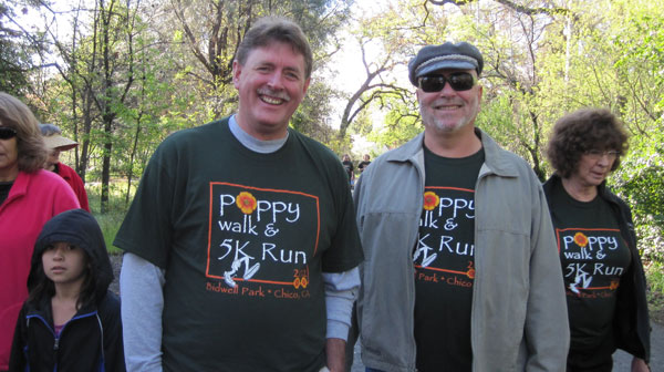 Mike and Vic walking in support of the Peg Taylor Center