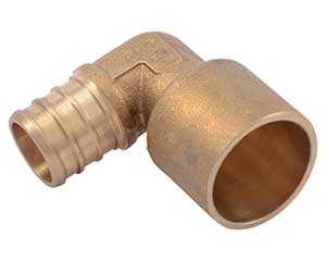 PEX barbed elbow adapter