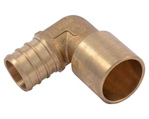 PEX barbed elbow adapter