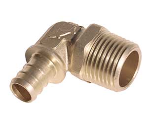 PEX barbed elbow adapter