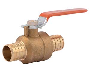 PEX 1-inch barbed ball valve