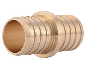 PEX barbed 1-inch coupling