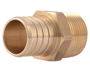 PEX 1-inch barbed x 3/4-inch MNPT adapter