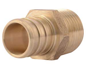 PEX 3/4-inch barbed x 3/4-inch MNPT adapter