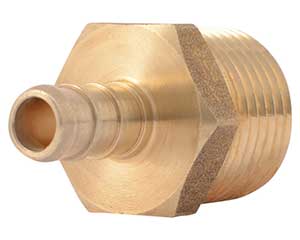 PEX 3/8-inch barbed x 1/2-inch MNPT adapter