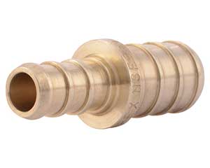 PEX barbed 3/8-inch x 1/2-inch reducing coupling