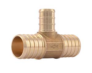 PEX 1-inch x 1-inch x 1/2-inch barbed reducing tee