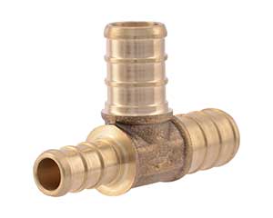 PEX 1/2-inch x 3/8-inch x 1/2-inch barbed reducing tee