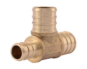 PEX 3/4-inch x 1/2-inch x 3/4-inch barbed reducing tee