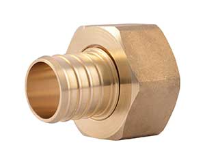 PEX 1-inch barbed x 1-inch FNPT swivel adapter