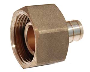 PEX barbed swivel adapter