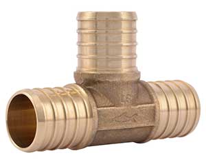 PEX 1-inch barbed tee