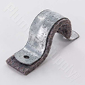 Felt lined pipe clamp