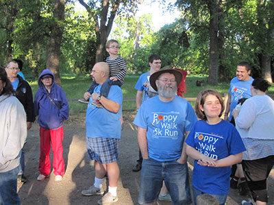 PlumbingSupply.com employees getting ready to start the event