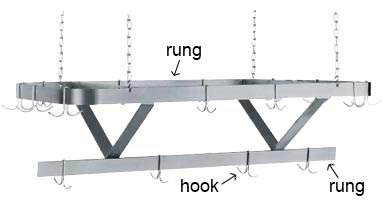 pot rack rung and hook example