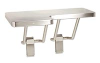 Stainless steel double yoke institutional transfer bench