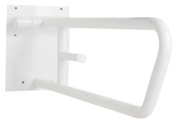 Seachrome swing up grab bar in powder coat white finish