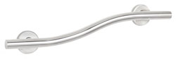 Seachrome Wave grab bar in uncoated satin stainless steel