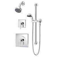 Duro shower head and hand shower system with round shower head