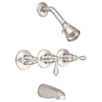 Banner tub shower system with lever handles