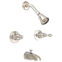 Tub and shower system with classic lever handles