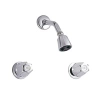Shower system with metal knob handles