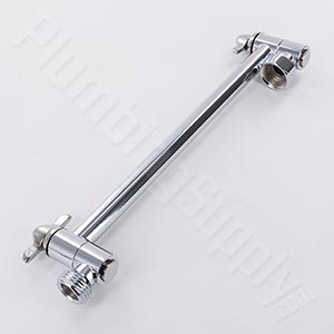 Adjustable swing arm style shower arm