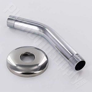 Basic shower arm with escutcheon