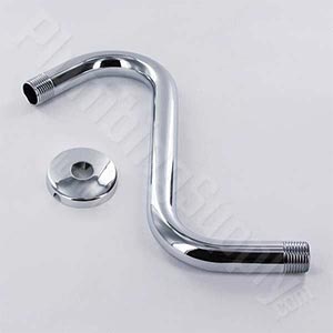 Budget S-shaped shower arm