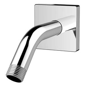 Symmons standard shower arm with square escutcheon