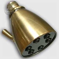 Contempo 2 designer shower head in Antique Brass finish