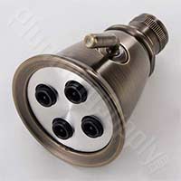 Retro 3 designer shower head in Antique Brass finish