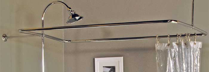 shower enclosure example with braces - Sign of the Crab