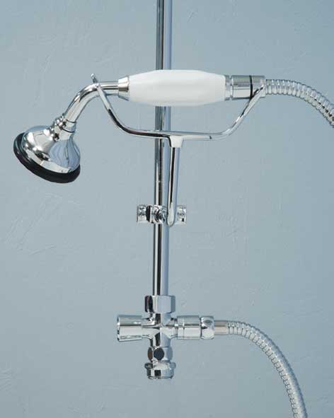 Sotc hand helf conversion kit for clawfoot shower enclosures