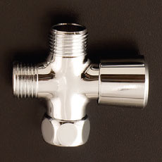 Shower arm diverter in chrome