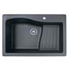 Ascend quartz-granite composite single bowl drop-in kitchen sink