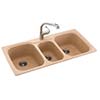 Swanstone triple bowl drop-in kitchen sink