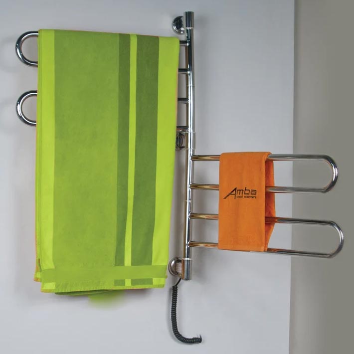 Image of Swivel Towel Warmer With four Looped Bars