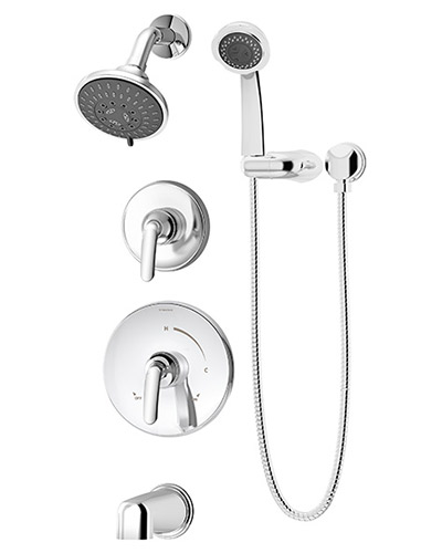 Photo of complete Elm shower/handshower system in chrome