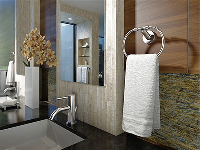 Sereno towel ring installed