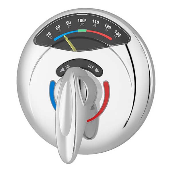Symmons Visu-Temp with Clear-Vue pressure balancing mixing valve