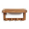 Teak wall mounted shelf