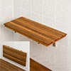 Teak fold down shower bench