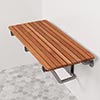 image of teak bathtub transfer bench