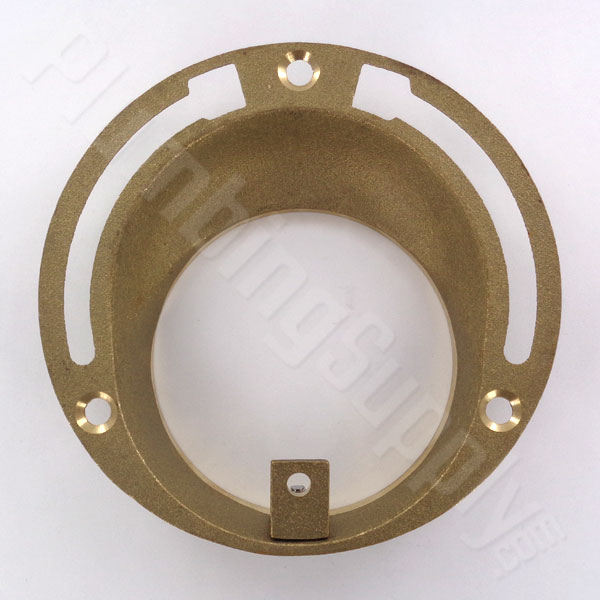 Offset brass toilet flange