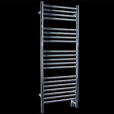 Image of 20 bar towel warmer, shown in brushed stainless