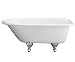 Barclay Antonio roll top style cast iron clawfoot tub, shown in white