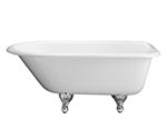 Barclay Blakely roll top style cast iron clawfoot tub, shown in white