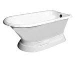 Barclay Chadwick roll top style cast iron clawfoot tub, shown in white